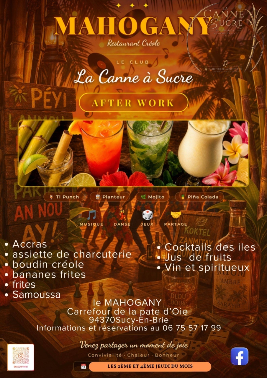 Evenements - Le Mahogany - restaurant SUCY-EN-BRIE - Restaurant Boissy Saint Leger